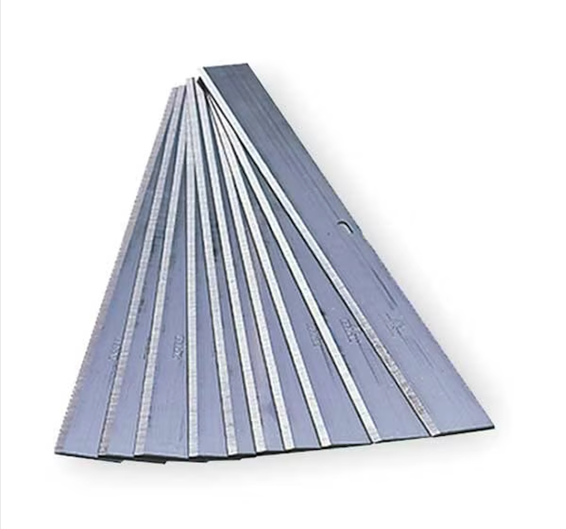 Food processing blade sharpening